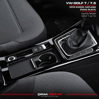 VolkswagenVolkswagen Golf 7 ve 7.5 Uyumlu Piano Black Orta Konsol Kaplamaİç Aksesuar