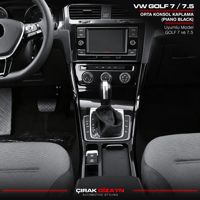 VolkswagenVolkswagen Golf 7 ve 7.5 Uyumlu Piano Black Orta Konsol Kaplamaİç Aksesuar