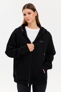 Alegion Kadın Zip Hoodie 002 – Siyah
