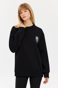 Alegion Solistice Kadın Sweatshirt 002 – Siyah 01 İskambil
