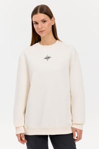 Alegion Solistice Kadın Sweatshirt 013 – Ekru 07 Tear Off