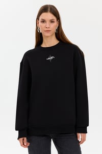 Alegion Solistice Kadın Sweatshirt 014 – Siyah 07 Tear Off