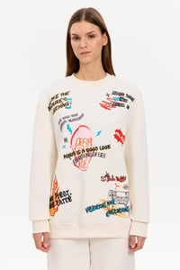 Alegion Solistice Kadın Sweatshirt 025 – Ekru – 13 Game