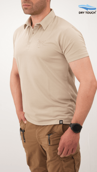 308 Win Krem Polo Yaka Dry Touch Tişört