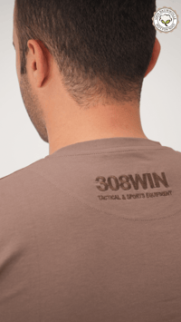 308Win %100 Pamuk Kahverengi Tişört