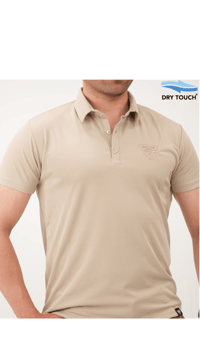 308Win Krem Polo Yaka Dry Touch Tişört
