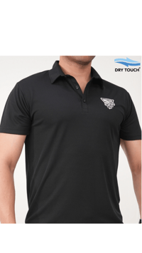 308Win Siyah Polo Yaka Dry Touch Tişört