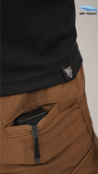 308Win Siyah Polo Yaka Dry Touch Tişört