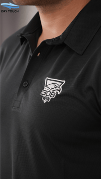 308Win Siyah Polo Yaka Dry Touch Tişört