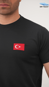 308Win Türkiye Yazılı Siyah Dry Touch Tişört