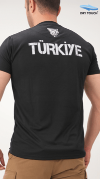 308Win Türkiye Yazılı Siyah Dry Touch Tişört