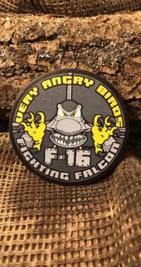 Angry F-16 Patch/Peç/Arma (7cm)
