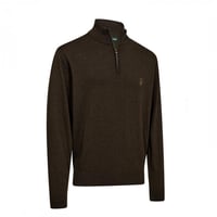 DEERHUNTER Harrington Fermuarlı Kahverengi Kazak - 2XL