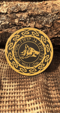 Golden Wolf Patch/Peç/Arma (7cm)