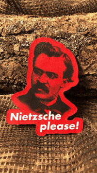 Nietzsche Please Patch/Peç/Arma (8,3 x 6,7cm)