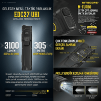 NITECORE EDC27UHI 3100 LUMEN EL FENERI