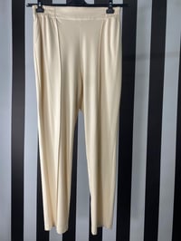 Bambu Önden Dikişli Pantolon 8407 - Beyaz