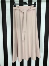 Beli Kuşaklı Kloş Etek 5426 - BEJ