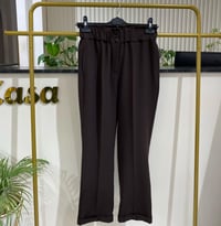 Beli Lastikli Duble Paça Pantolon 5514 - KAHVE