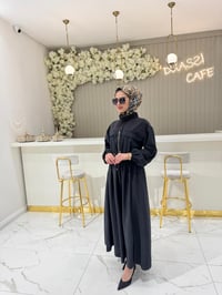 Clande 5009 Elbise  - SİYAH