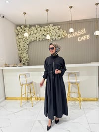 Clande 5009 Elbise  - SİYAH