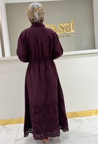 Clande 5023 Elbise  - Bordo
