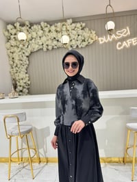 Clande 5028 Elbise  - SİYAH