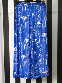Desenli Şifon Pantolon 8410 - MAVİ