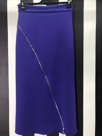 Fermuar Detaylı Etek 5192 - morcivert