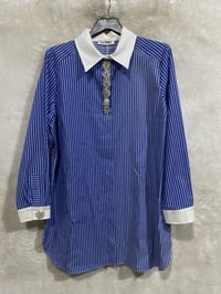 Fuat Gürşen Çizgili Tunik 3321 - İNDİGO