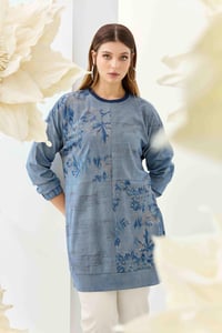 Fuat Gürşen Desenli Tunik 3302 - LACİVERT