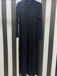 Geometrik Desenli Fileli Elbise 23138 - SİYAH