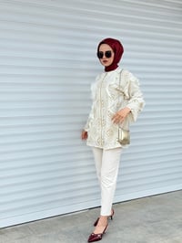 Ghisa 3191 Ceket  - Beyaz