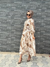 Ghisa 4052 Elbise  - KAHVE