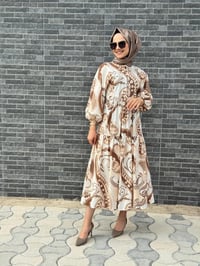 Ghisa 4052 Elbise  - KAHVE