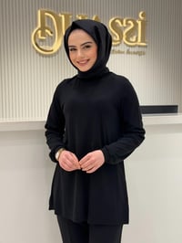 Ghisa 4829 Uzun Kol İçlik  - SİYAH