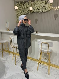 Ghisa Çizgili Takım 3910 - GRİ