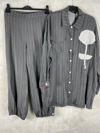 Ghisa Çizgili Tunik Pantolon Takımı 4603 - GRİ