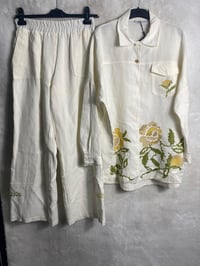 Ghisa Nakışlı Tunik Pantolon Takımı 4601 - EKRU