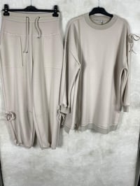 Ghisa Önü Fermuarlı Tunik Pantolon Takımı 4553 - TAŞ
