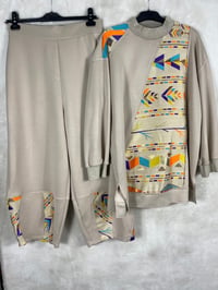 Ghisa Önü Jakarlı Tunik Pantolon Takımı 4590 - TAŞ