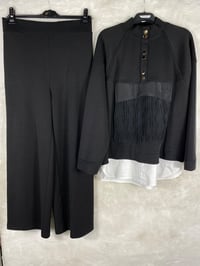 Ghisa Parçalı Tunik Pantolon Takımı 4596 - SİYAH