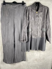 Ghisa Piliseli Ceket Pantolon Takımı 3399 - GRİ