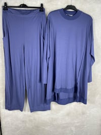 Ghisa Ribana Detaylı Tunik Pantolon Takımı 4554 - MOR