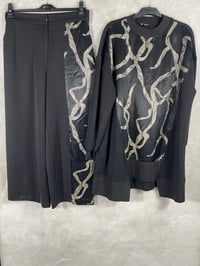 Ghisa Ribana Detaylı Tunik Pantolon Takımı 4540 - SİYAH