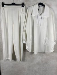 Ghisa Yaka Detaylı Tunik Pantolon Takımı 4483 - EKRU