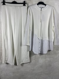 Ghisa Yarım Fermuarlı Tunik Pantolon Takımı 4547 - EKRU
