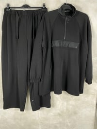 Ghisa Yarım Fermuarlı Tunik Pantolon Takımı 4468 - SİYAH