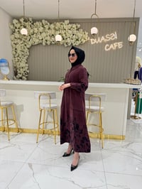 Grey elbise 5782 - BORDO