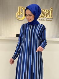 İnvee Piyano Elbise 6407 - LACİVERT